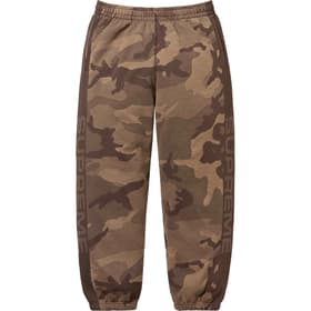 Supreme Jacquard Stripe Sweatpant Brown Camo