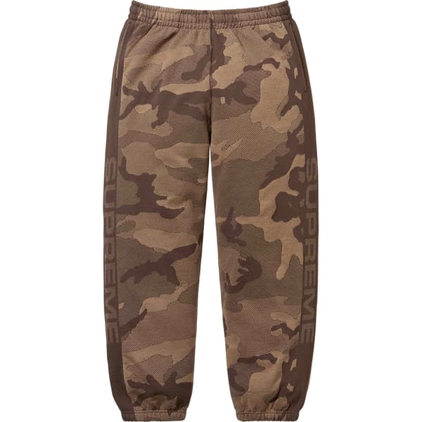 Supreme Jacquard Stripe Sweatpant - Brown Camo (front)
