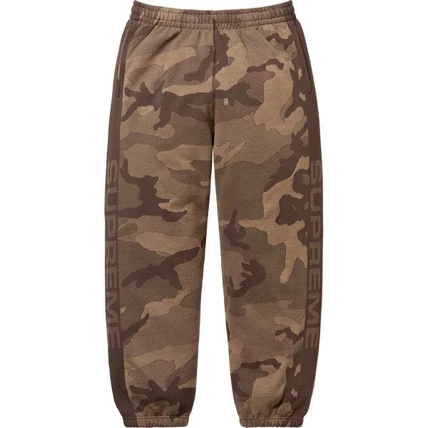 Supreme Jacquard Stripe Sweatpant - Brown Camo (front)