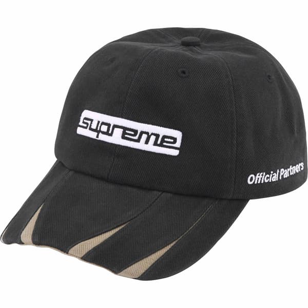 Supreme Jagged Visor 6-Panel - Black (front)