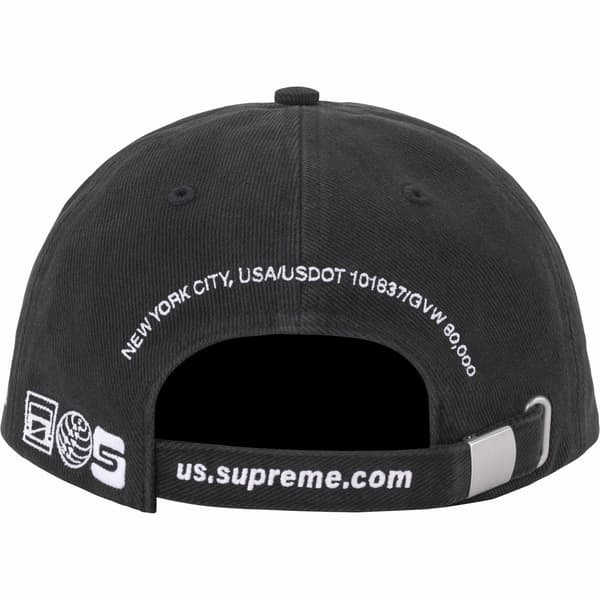 Supreme Jagged Visor 6-Panel - Black (front)