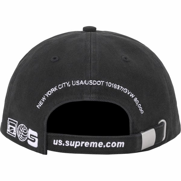 Supreme Jagged Visor 6-Panel - Black (front)