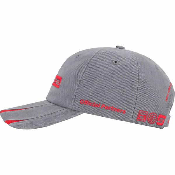 Supreme Jagged Visor 6-Panel - Grey (front)