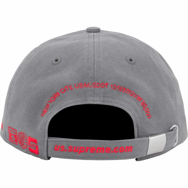 Supreme Jagged Visor 6-Panel - Grey (front)