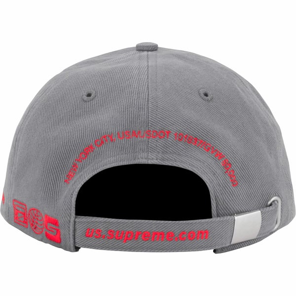 Supreme Jagged Visor 6-Panel - Grey (front)