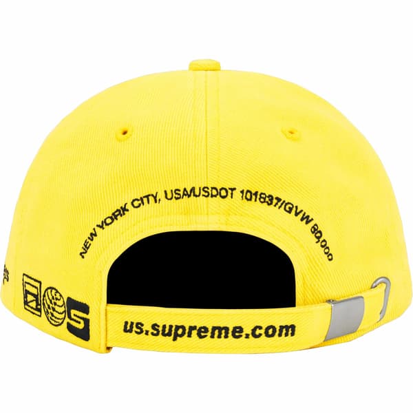 Supreme Jagged Visor 6-Panel - Yellow (front)
