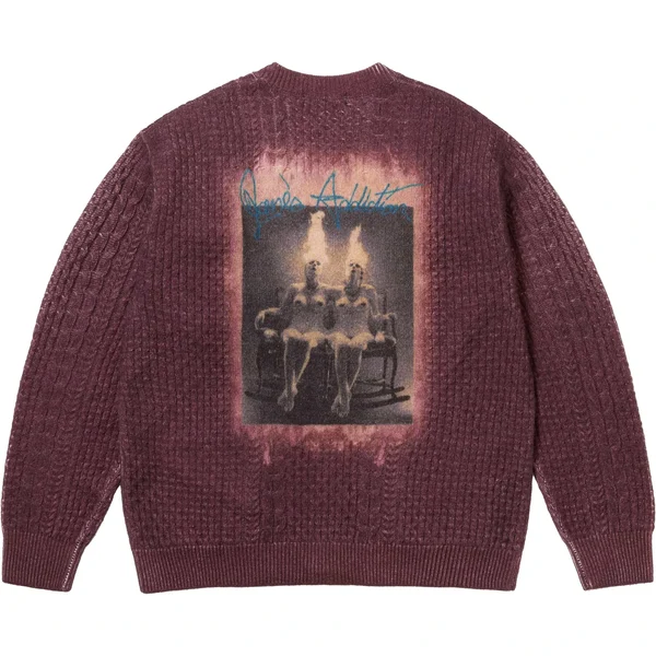 Supreme Jane's Addiction Cardigan - Burgundy (front)