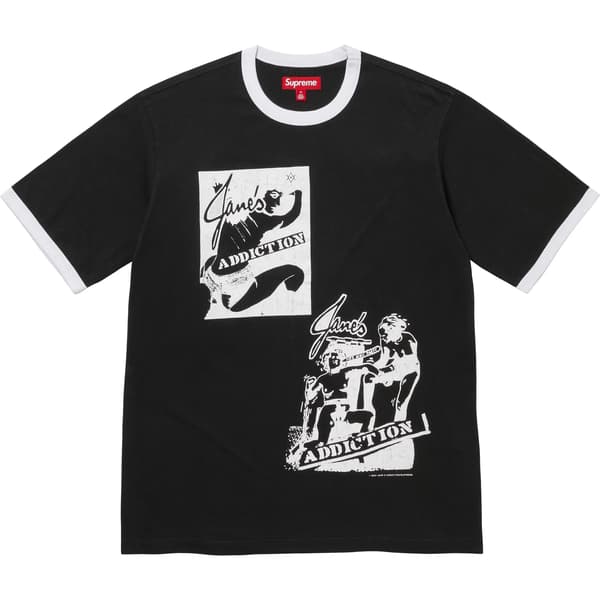 Supreme Jane's Addiction Ringer Tee - Black (front)