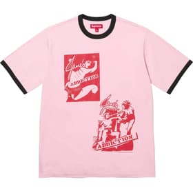 Supreme Jane&#39;s Addiction Ringer Tee Pink