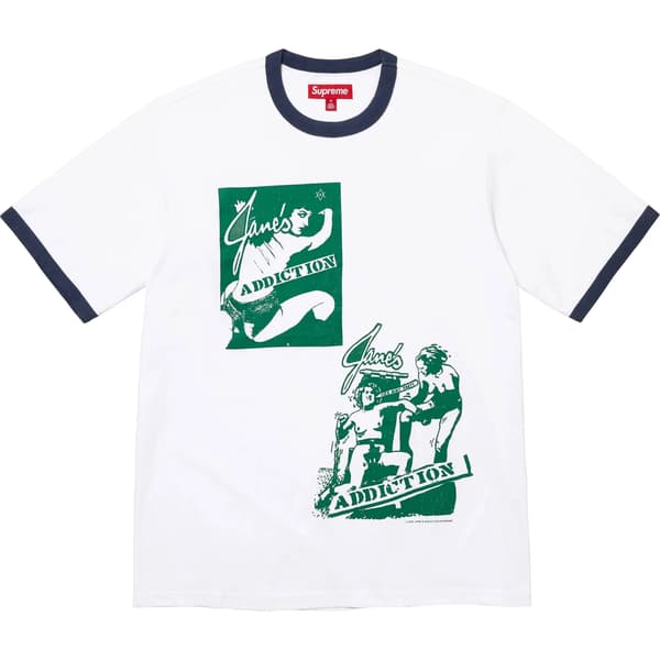 Supreme Jane's Addiction Ringer Tee - White (front)