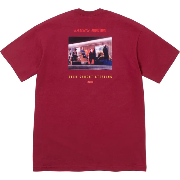 Supreme Jane's Addiction Stealing Tee - Cardinal (front)