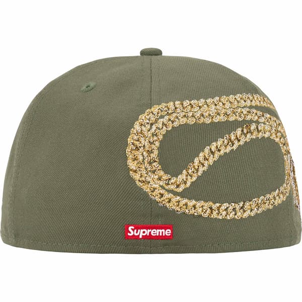 Supreme Jesus Piece S Logo New Era - Olive (front)