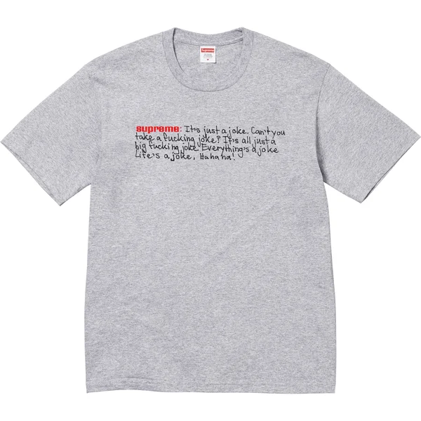 Supreme Joke Tee - Heather Grey (front)