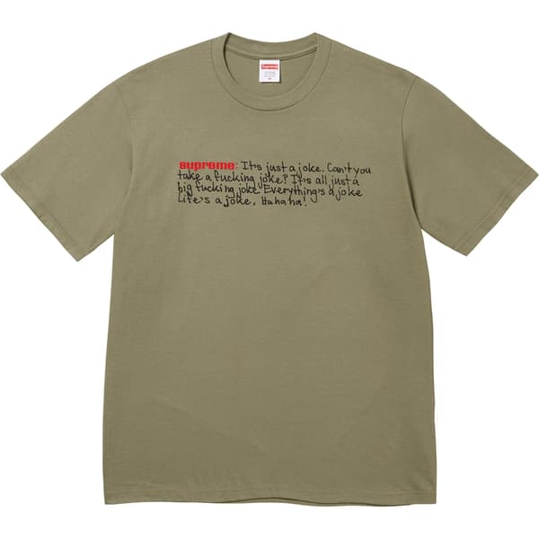 Supreme Joke Tee - Light Olive (front)