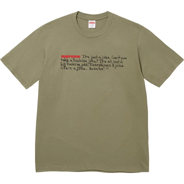 Supreme Joke Tee - Light Olive (front)