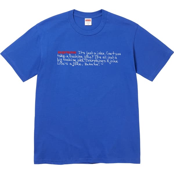 Supreme Joke Tee - Royal (front)