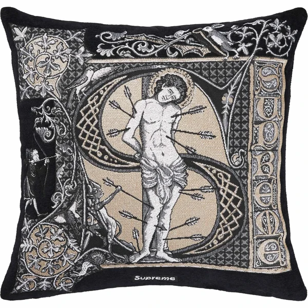 Supreme Jules Pansu Saint Sebastian Pillow - Black (front)