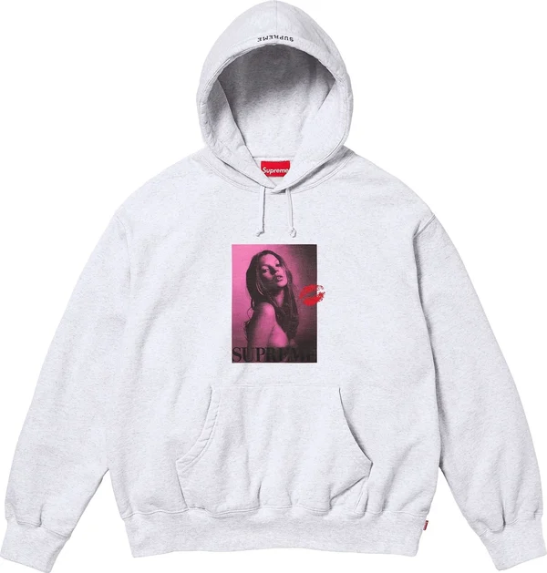 Supreme Kate Moss Hooded Sweatshirt - Ash Grey (front)