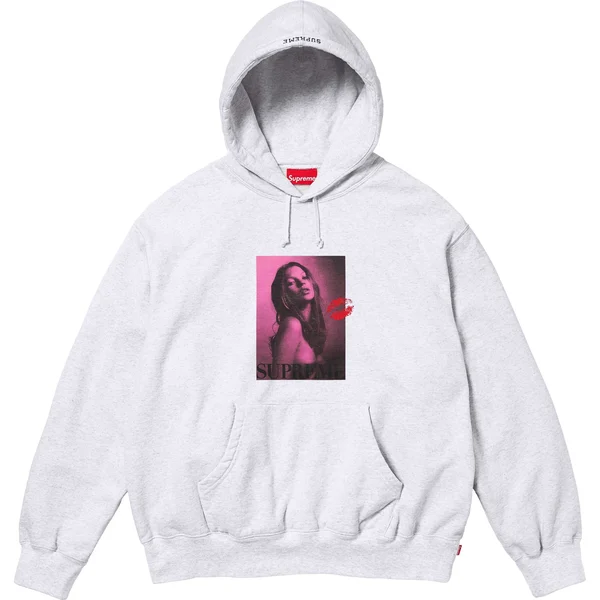 Supreme Kate Moss Hooded Sweatshirt - Ash Grey (front)
