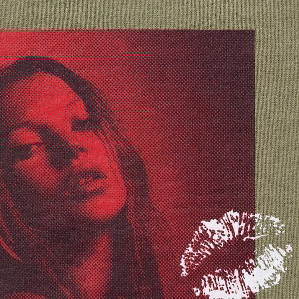 Supreme Kate Moss Hooded Sweatshirt - Light Olive (front)