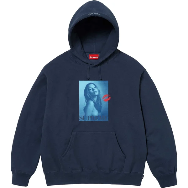 Supreme Kate Moss Hooded Sweatshirt - Navy (front)