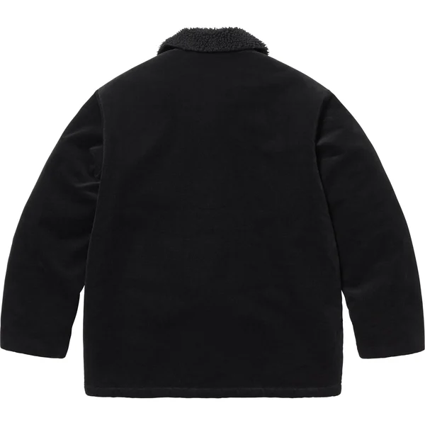 Supreme Kindermann Uncut Corduroy Car Coat - Black (front)