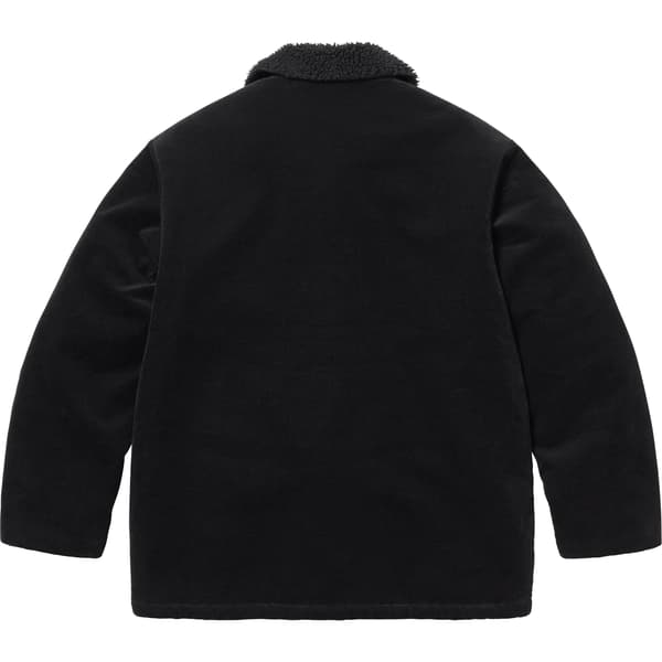 Supreme Kindermann Uncut Corduroy Car Coat - Black (front)