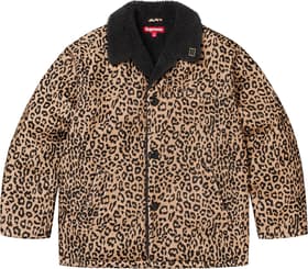 Supreme Kindermann Uncut Corduroy Car Coat Leopard