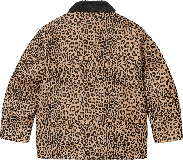 Supreme Kindermann Uncut Corduroy Car Coat - Leopard (front)