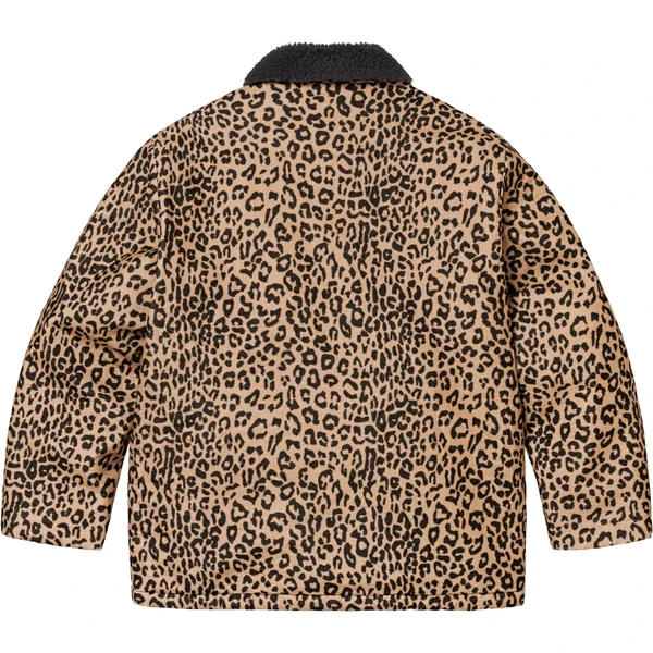 Supreme Kindermann Uncut Corduroy Car Coat - Leopard (front)