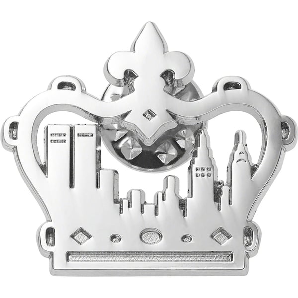 Supreme King of New York Pin - Silver (front)