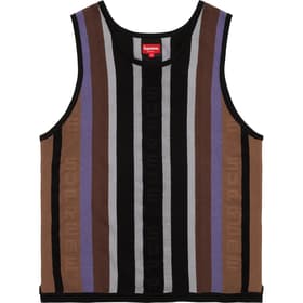 Supreme Knit Stripe Tank Top Black