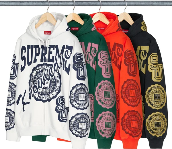 Supreme Knowledge Reigns Zip Up Hooded Sweatshirt - Product Image