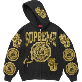 Supreme Knowledge Reigns Zip Up Hooded Sweatshirt Black