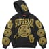 Supreme Knowledge Reigns Zip Up Hooded Sweatshirt - Black (front)