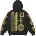 Supreme Knowledge Reigns Zip Up Hooded Sweatshirt - Black (front)