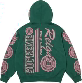 Supreme Knowledge Reigns Zip Up Hooded Sweatshirt Dark Green