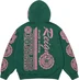 Supreme Knowledge Reigns Zip Up Hooded Sweatshirt - Dark Green (front)