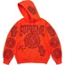 Supreme Knowledge Reigns Zip Up Hooded Sweatshirt - Orange (front)