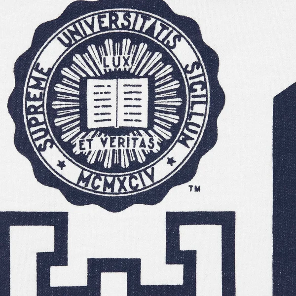 Supreme Knowledge Reigns Zip Up Hooded Sweatshirt - White (front)