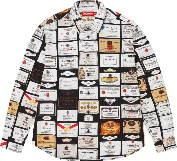 Supreme Label Shirt - Black (front)