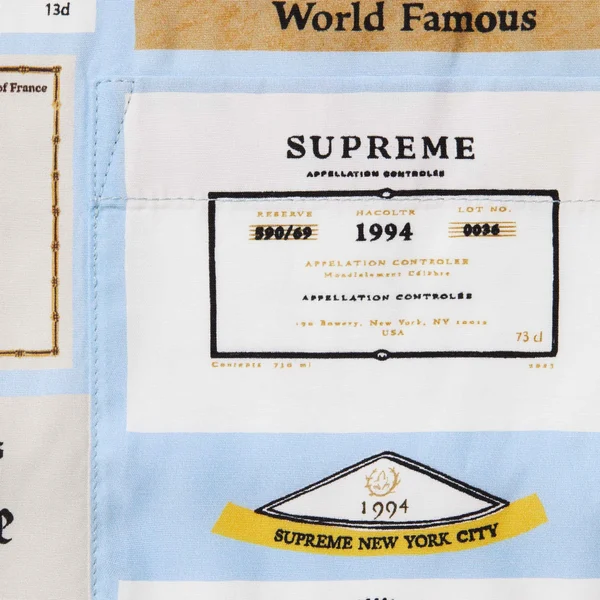 Supreme Label Shirt - Light Blue (front)