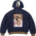 Supreme/Larry Clark Hooded Varsity Jacket - Navy (front)