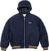 Supreme/Larry Clark Hooded Varsity Jacket - Navy (front)