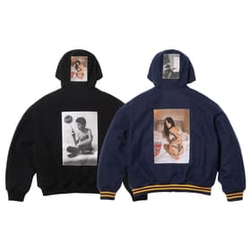 Supreme/Larry Clark Hooded Varsity Jacket Black