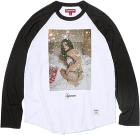 Supreme/Larry Clark Sequin Raglan L/S Top Black