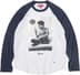 Supreme/Larry Clark Sequin Raglan L/S Top - Black (front)