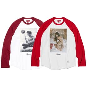 Supreme/Larry Clark Sequin Raglan L/S Top Red
