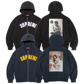 Supreme/Larry Clark Zip Up Hooded Sweatshirt Black
