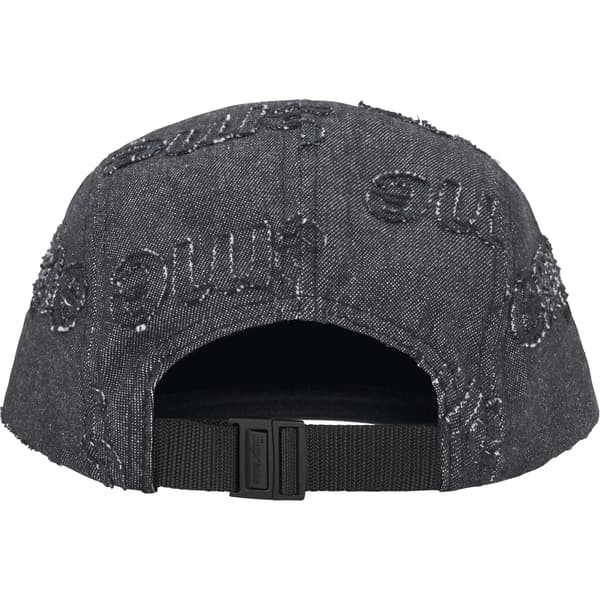 Supreme Lasered Denim Camp Cap - Black (front)